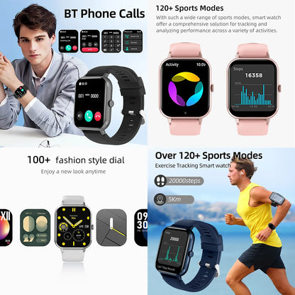1.83-Inch Touchscreen Smartwatch with Calling, Digital Fitness Tracker Watch with 100+ Sports Modes, Waterproof Smart Watch #GLOBAL PICKS