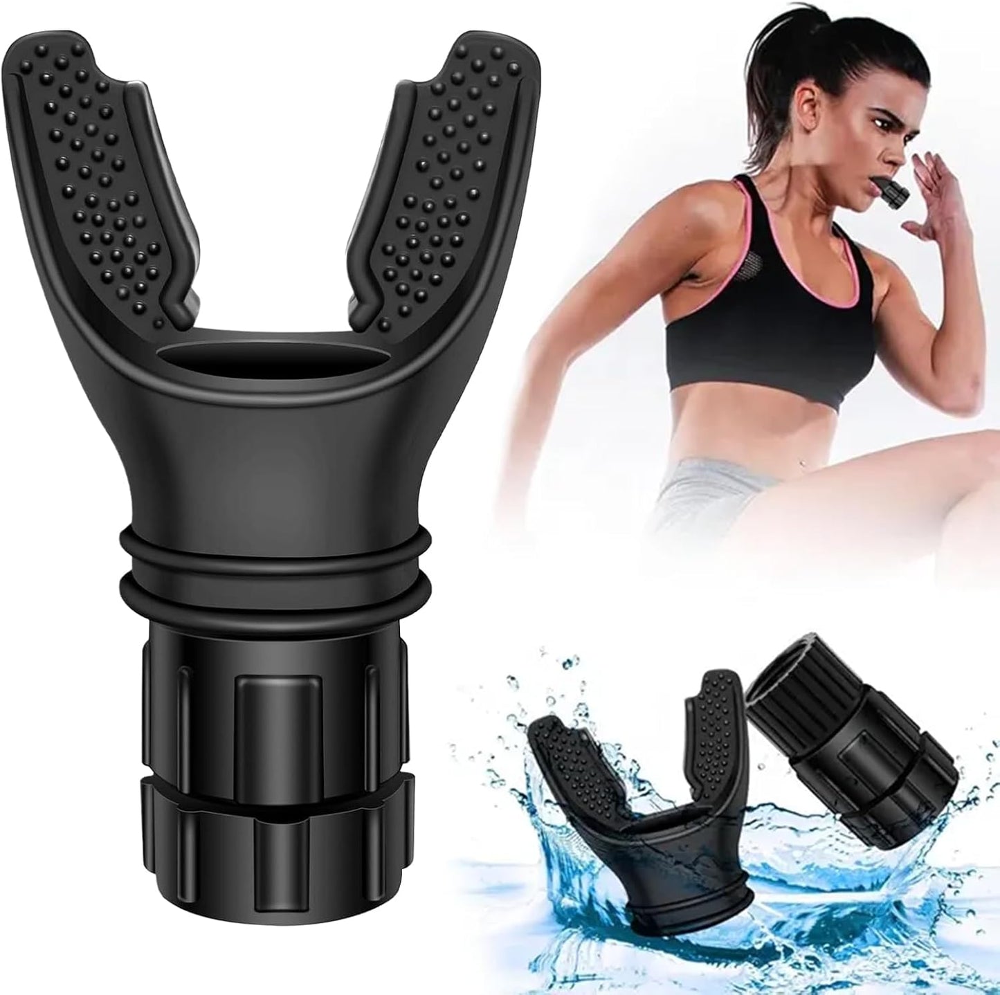 Breathing Trainer, Portable Lung Exerciser and Lung Trainer, Adjustable Resistance Handheld Trainer for Oral and Muscular Exercise, Improve Lung Capacity