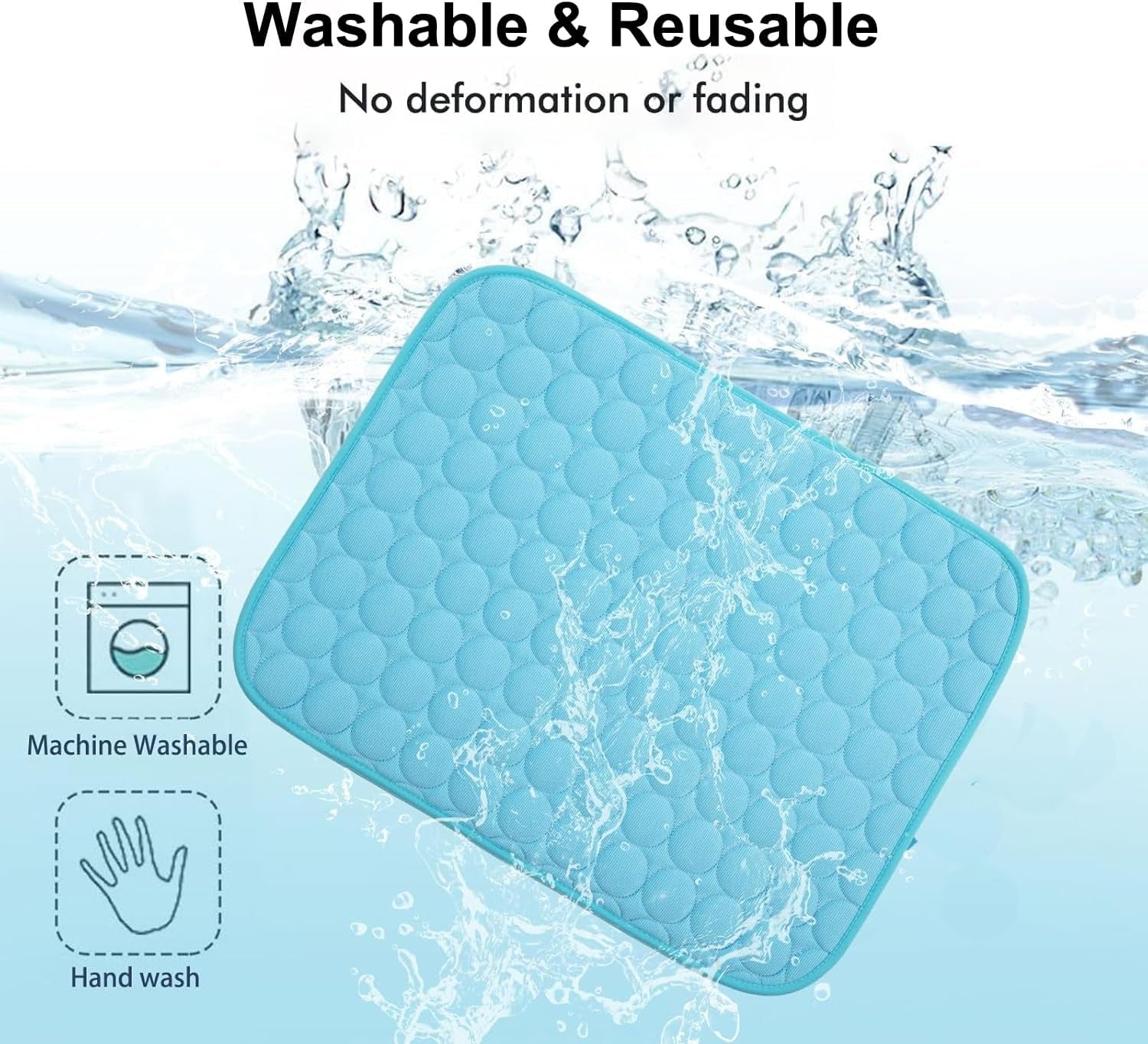 Dog Cooling Mat, Pet Cooling Mat for Dogs Cats Pet Cool Mat Reusable Cool Pad for Home Travel in Hot Summer (L)